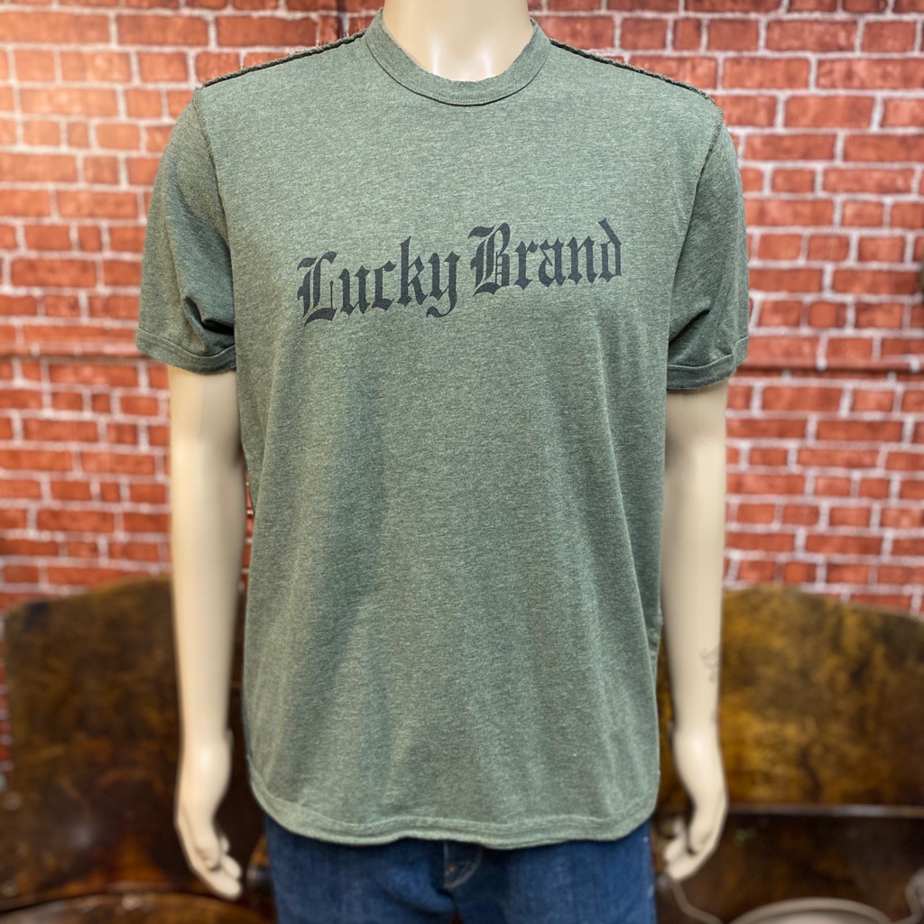 Lucky Brand 57 Graphic Green TShirt Mens Size L